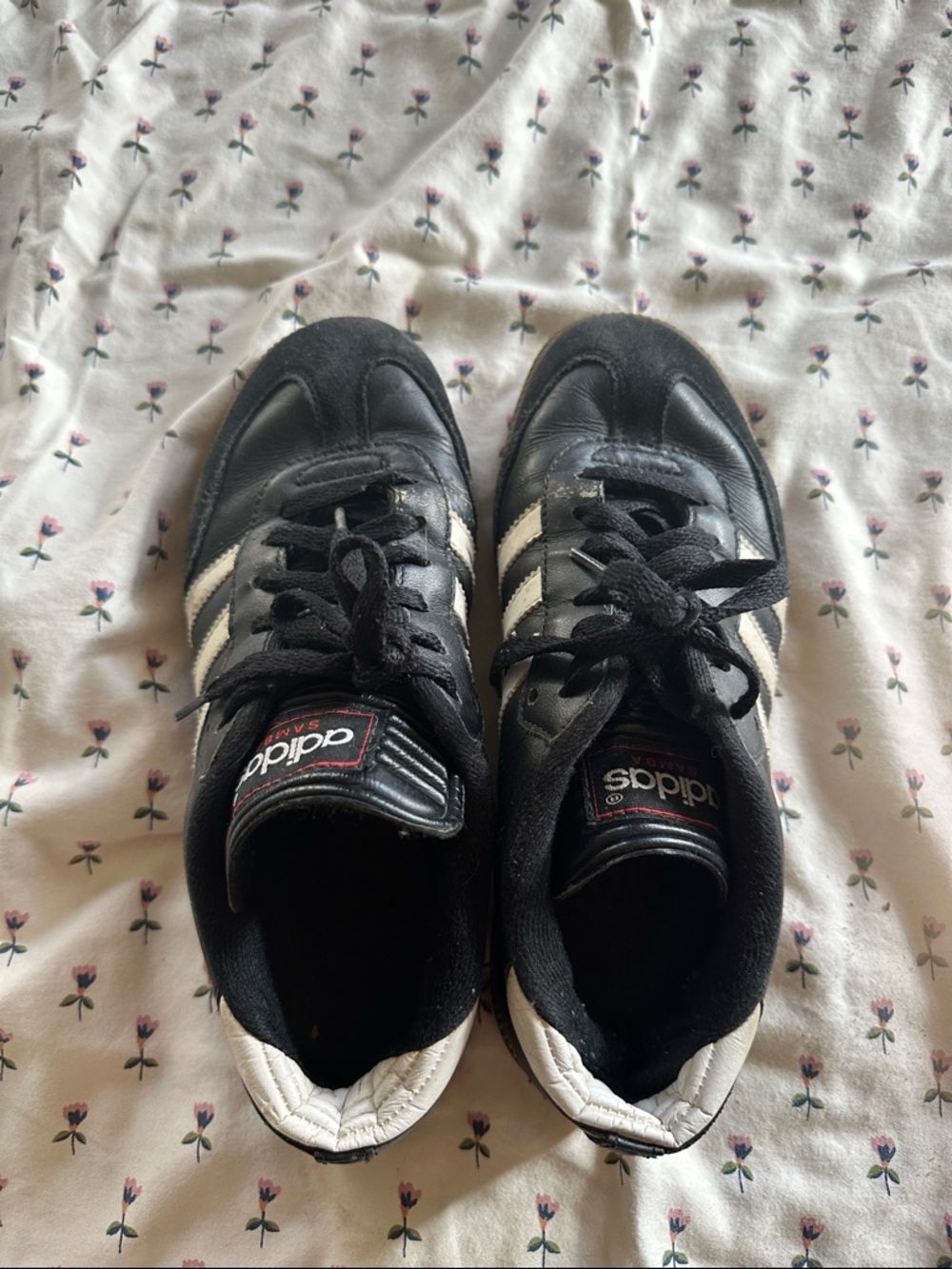 adidas Black & White Retro Leather Sneakers